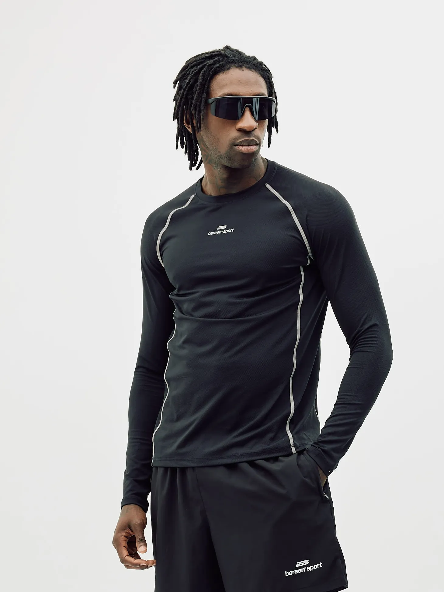 Active Long Sleeve, Men - Black