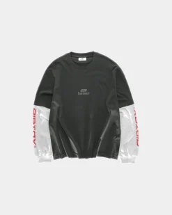 Bareen x Airtox - 2-in-1 Long sleeve Tee, Men - Black