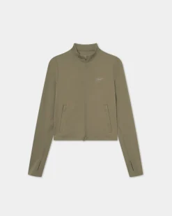 Bella Long Sleeve Full Zip, Women - Stone Gray