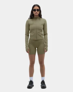 Bella Long Sleeve Full Zip, Women - Stone Gray