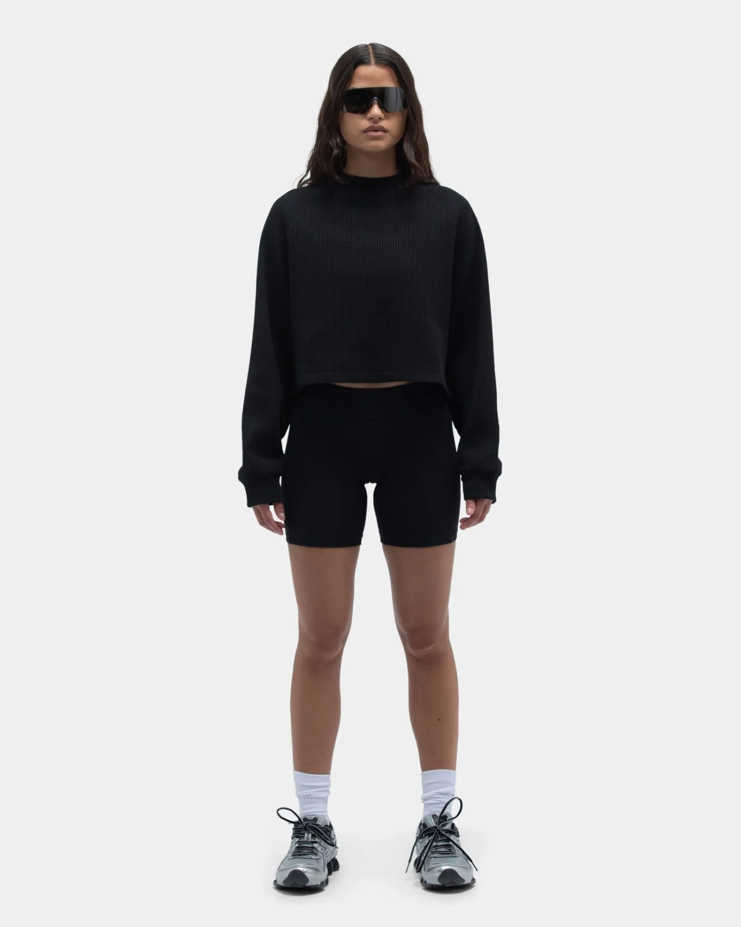 Blaze Waffle Long Sleeve, Women - Black Onyx