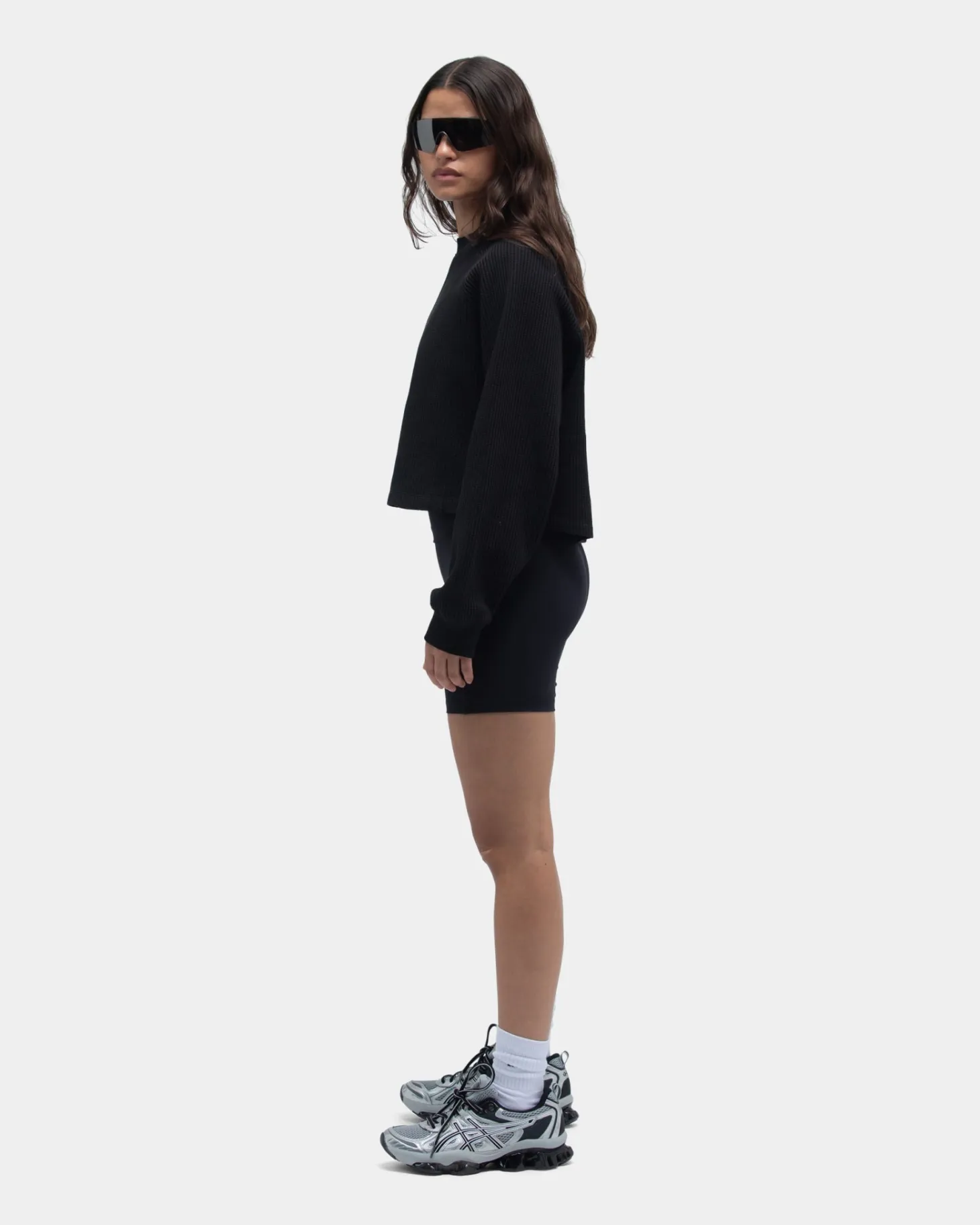 Blaze Waffle Long Sleeve, Women - Black Onyx