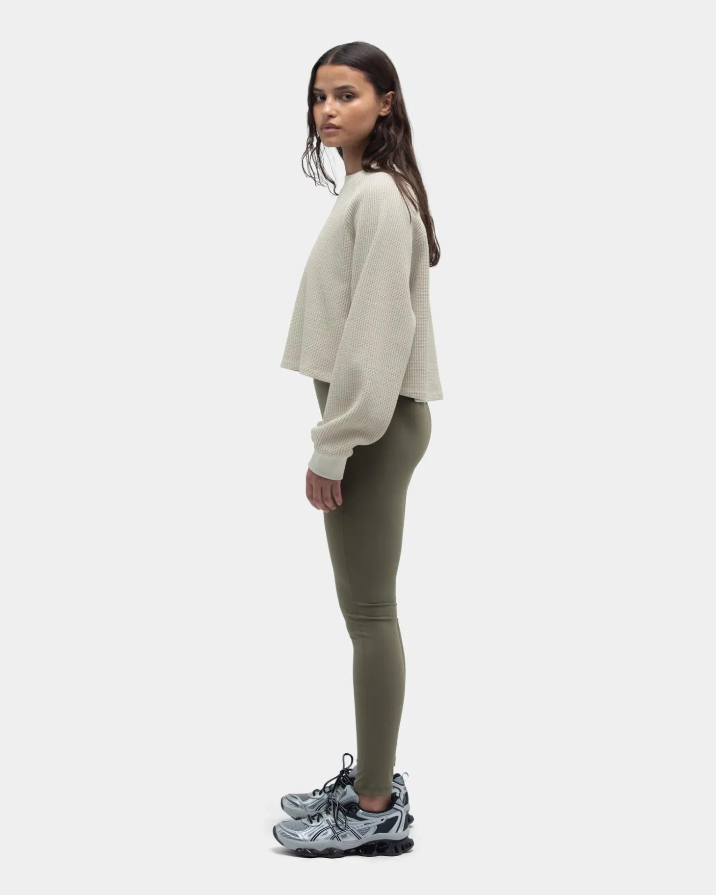 Blaze Waffle Long Sleeve, Women - Agate Gray