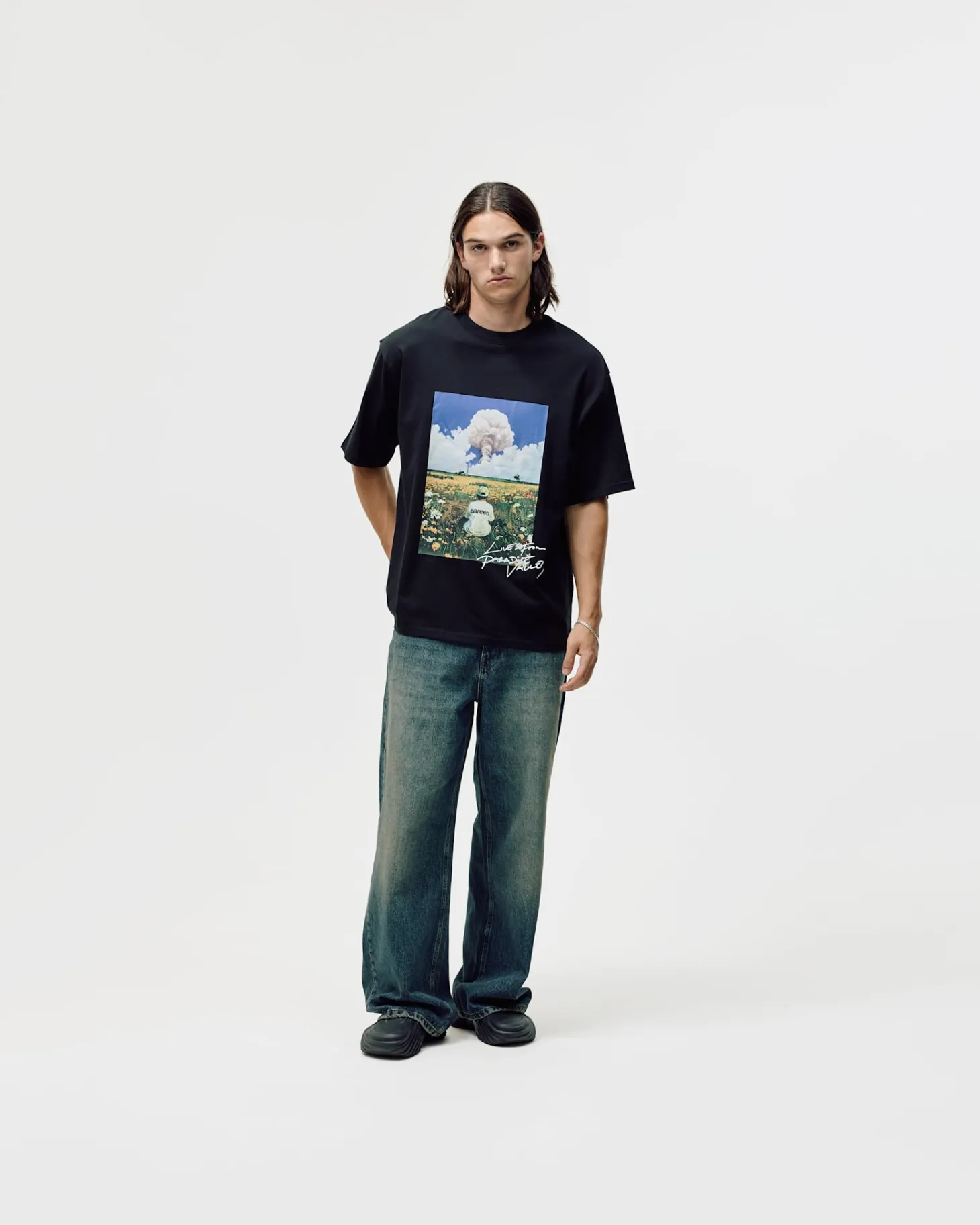 Box Fit T-shirt, Men - Field - Black