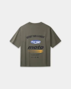 Box Fit T-shirt, Men - Moto - Stone Grey