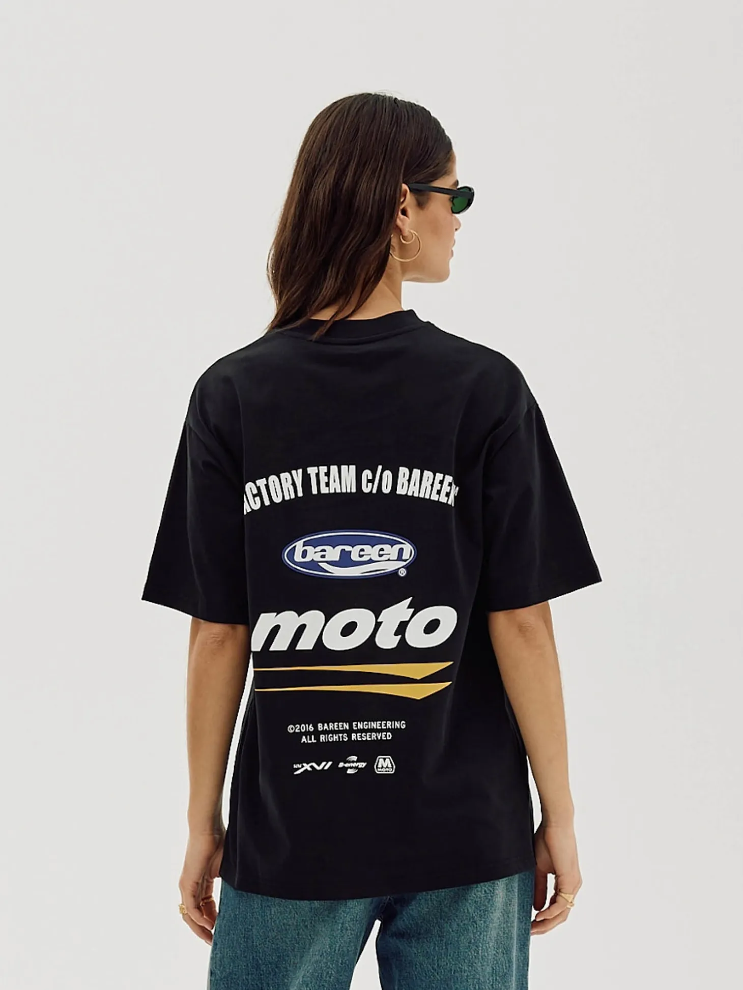 Box Fit T-shirt, Women - Moto - Black