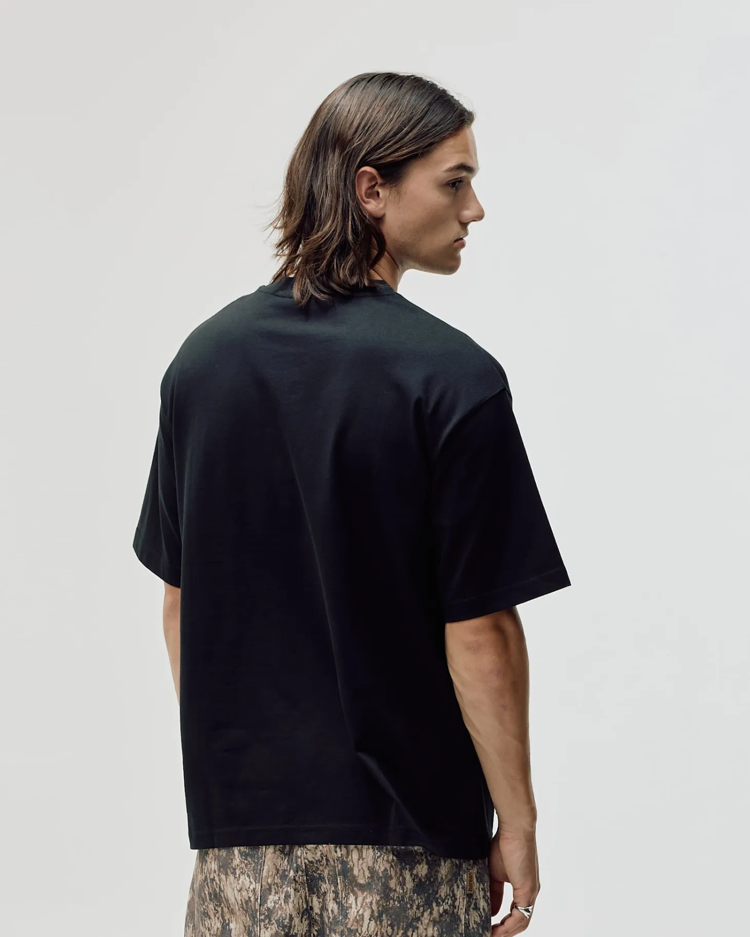 Camo Logo Box Fit, Men - Black