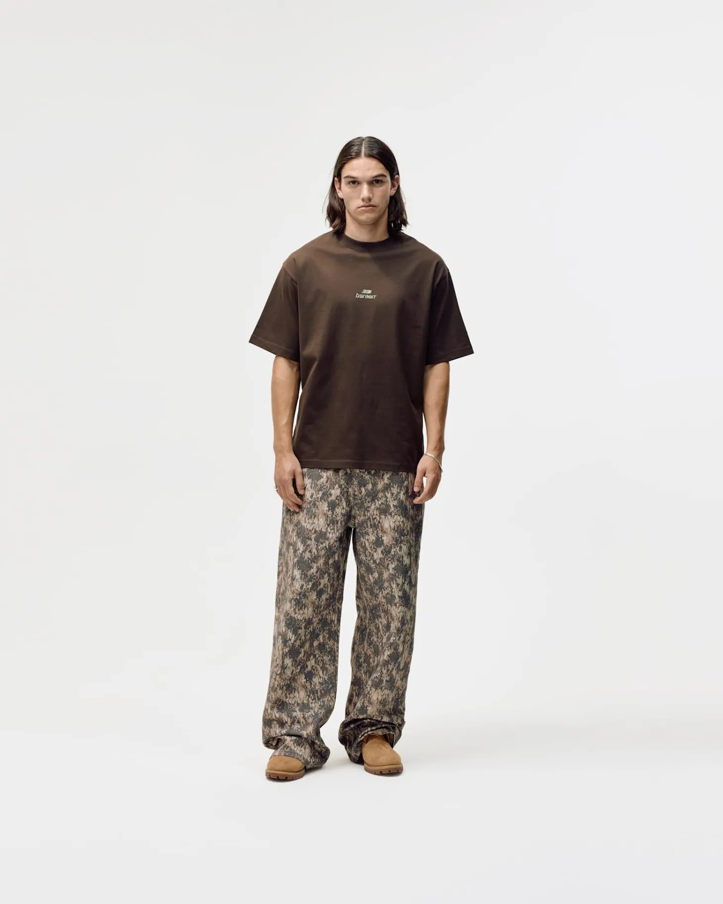 Camo Logo Box Fit, Men - Brown