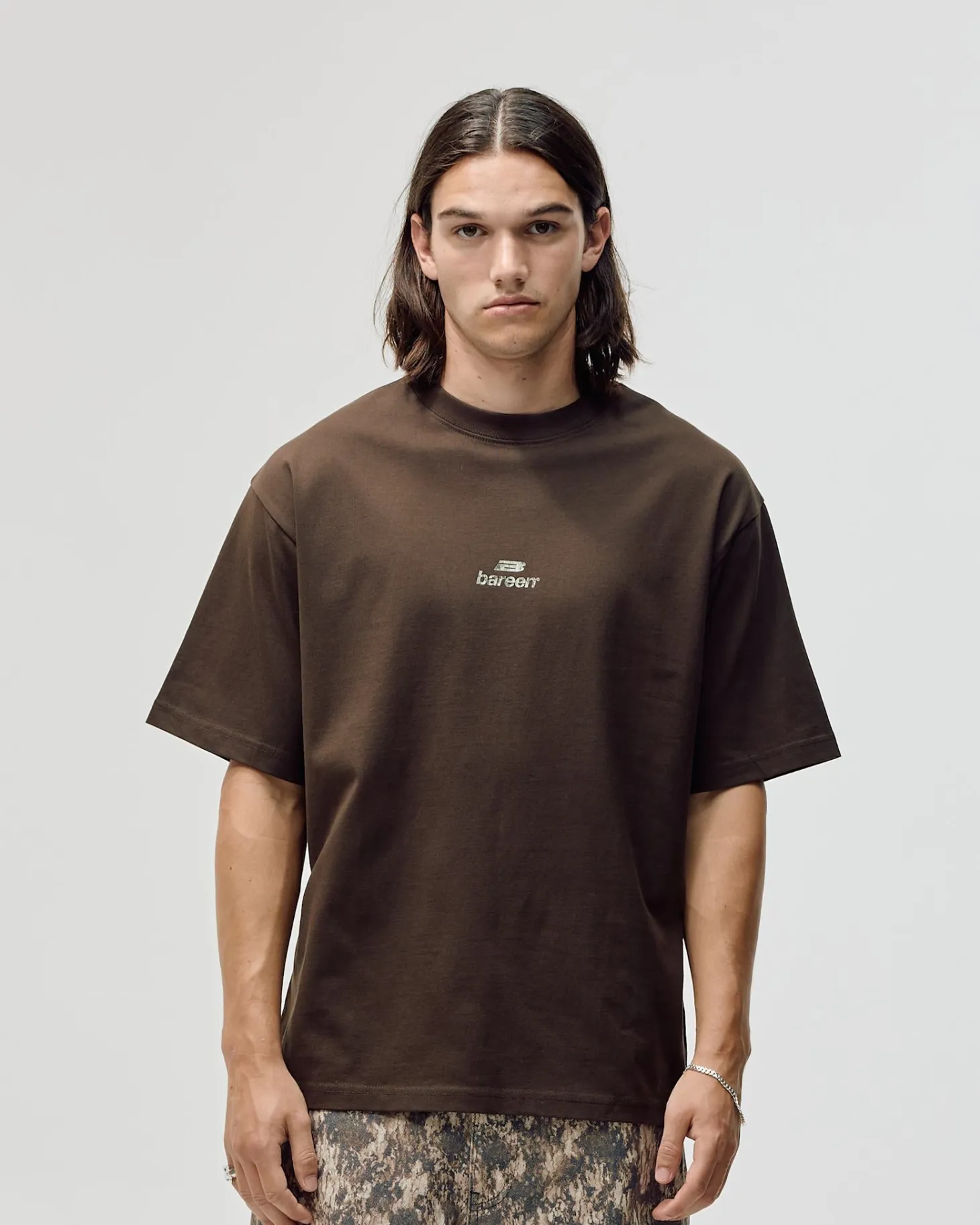 Camo Logo Box Fit, Men - Brown