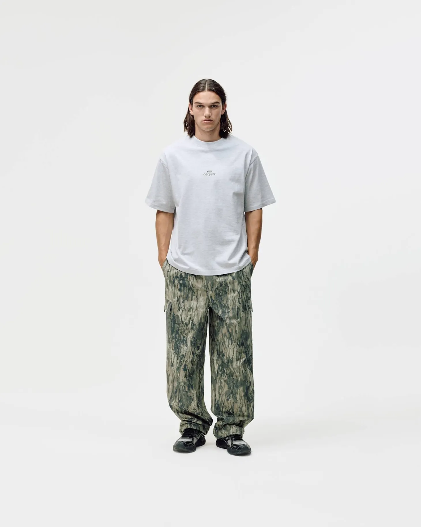 Camo Logo Box Fit, Men - Cloudy Grey
