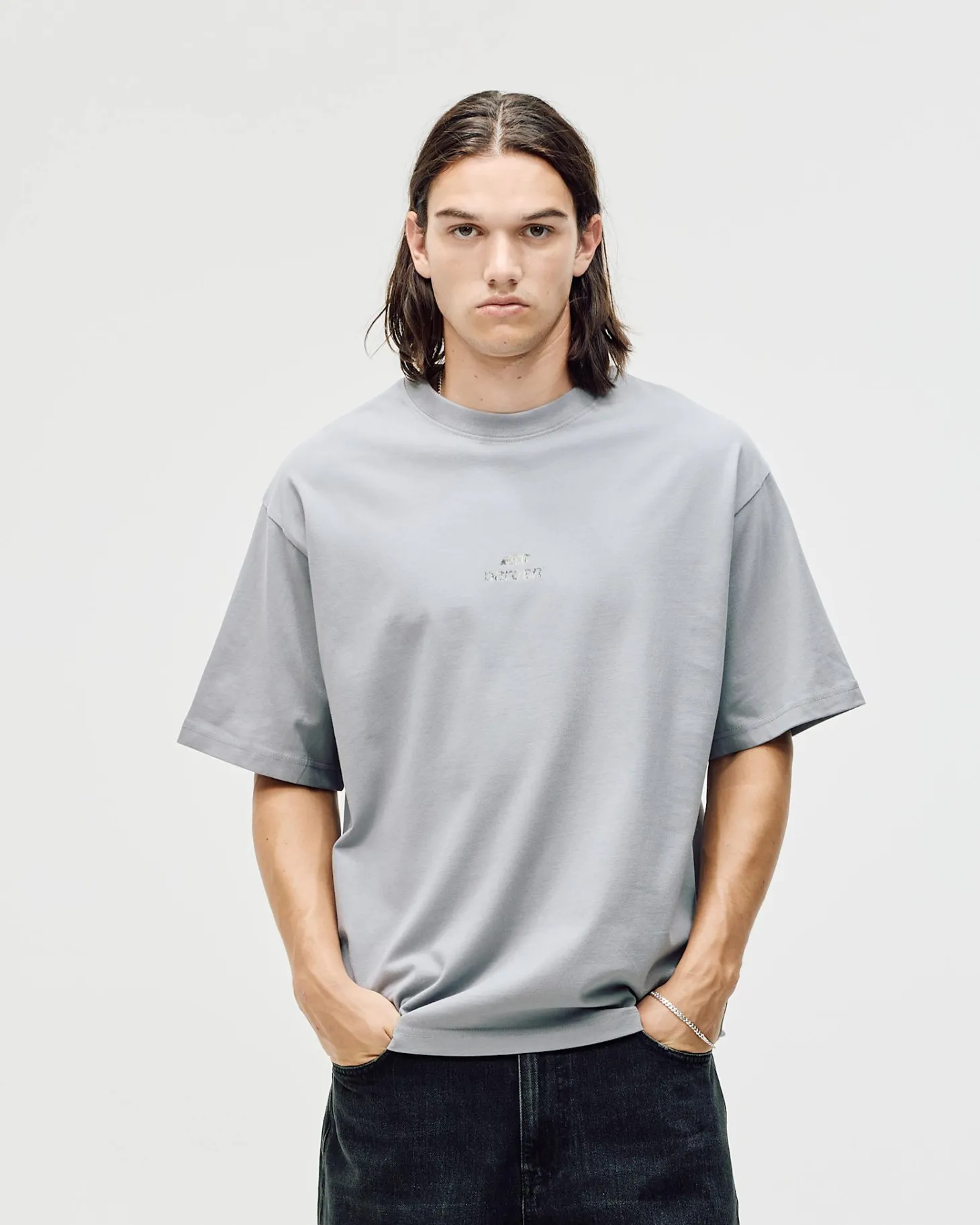 Camo Logo Box Fit, Men - Steel Grey