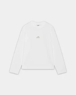 Camo Logo Oversized Long Sleeve - White