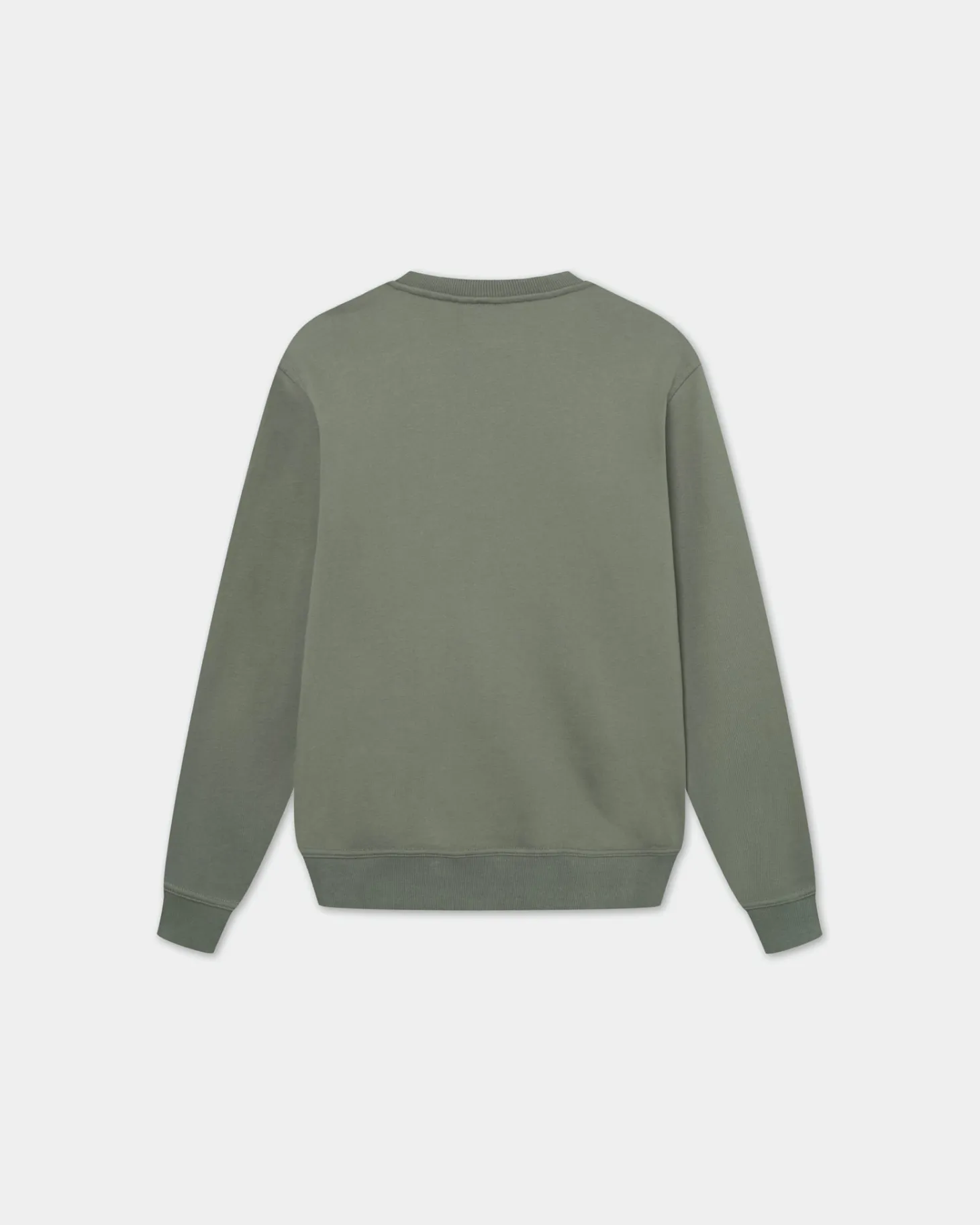 Classic Crewneck, Men - Embroidered Logo - Olive Green