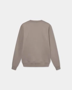 Classic Crewneck, Men - Embroidered Logo - Mocha