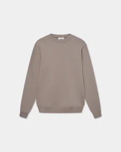Classic Crewneck, Men - Embroidered Logo - Mocha