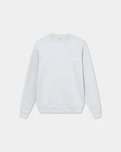 Classic Crewneck, Men - Embroidered Logo - Cloudy Grey