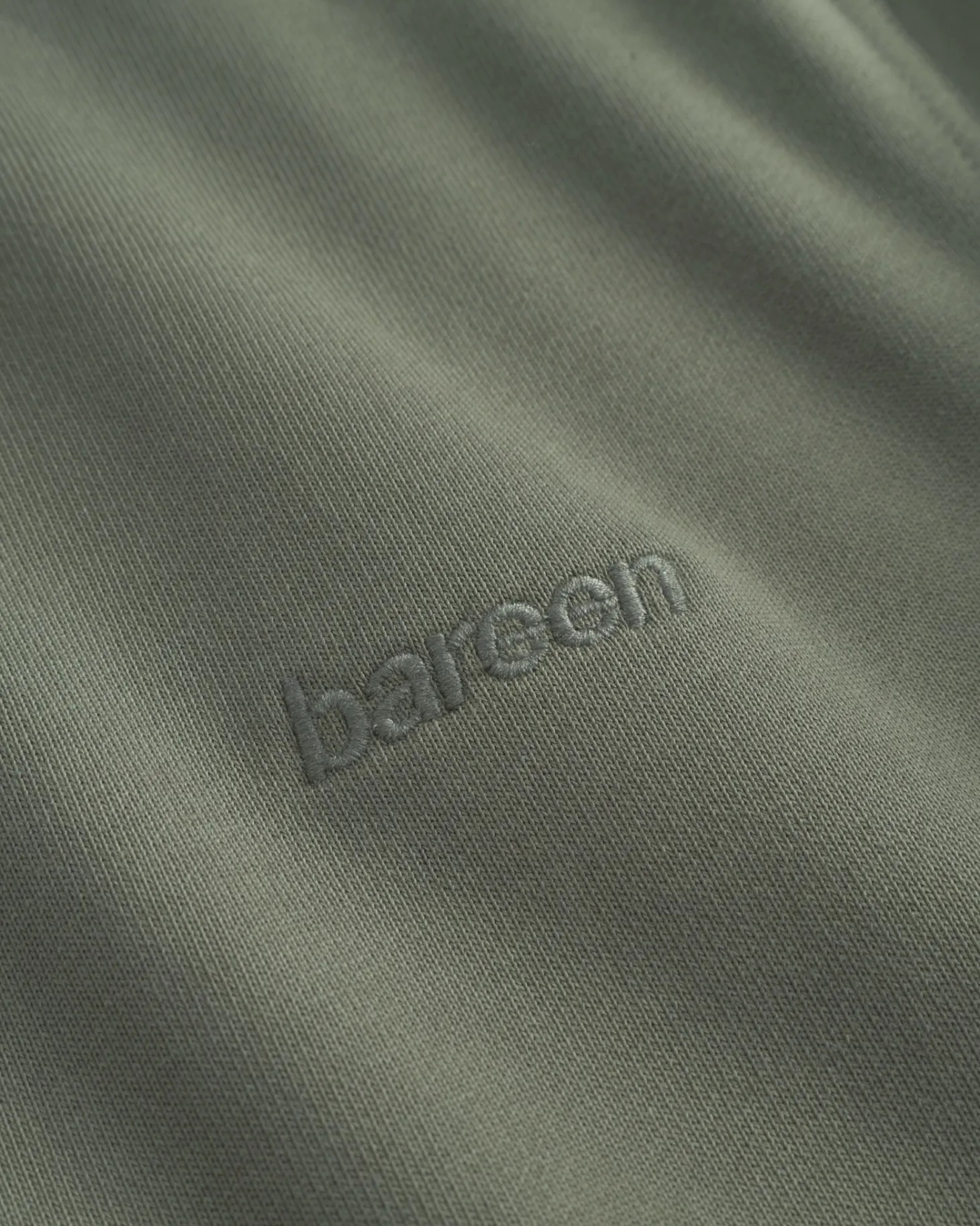 Classic Crewneck, Men - Embroidered Logo - Olive Green