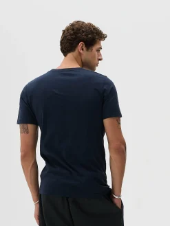 Classic Fit, Men - Embroidered Logo - Navy Blue
