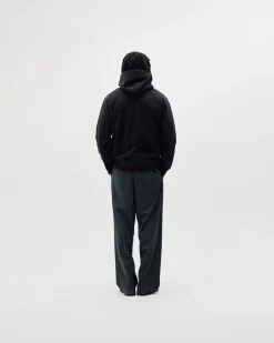 Classic Hoodie, Men - Embroidered Logo - Black