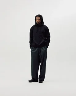 Classic Hoodie, Men - Embroidered Logo - Black