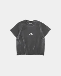 Cropped Women's Tee - Vintage Capsule - Stone Black