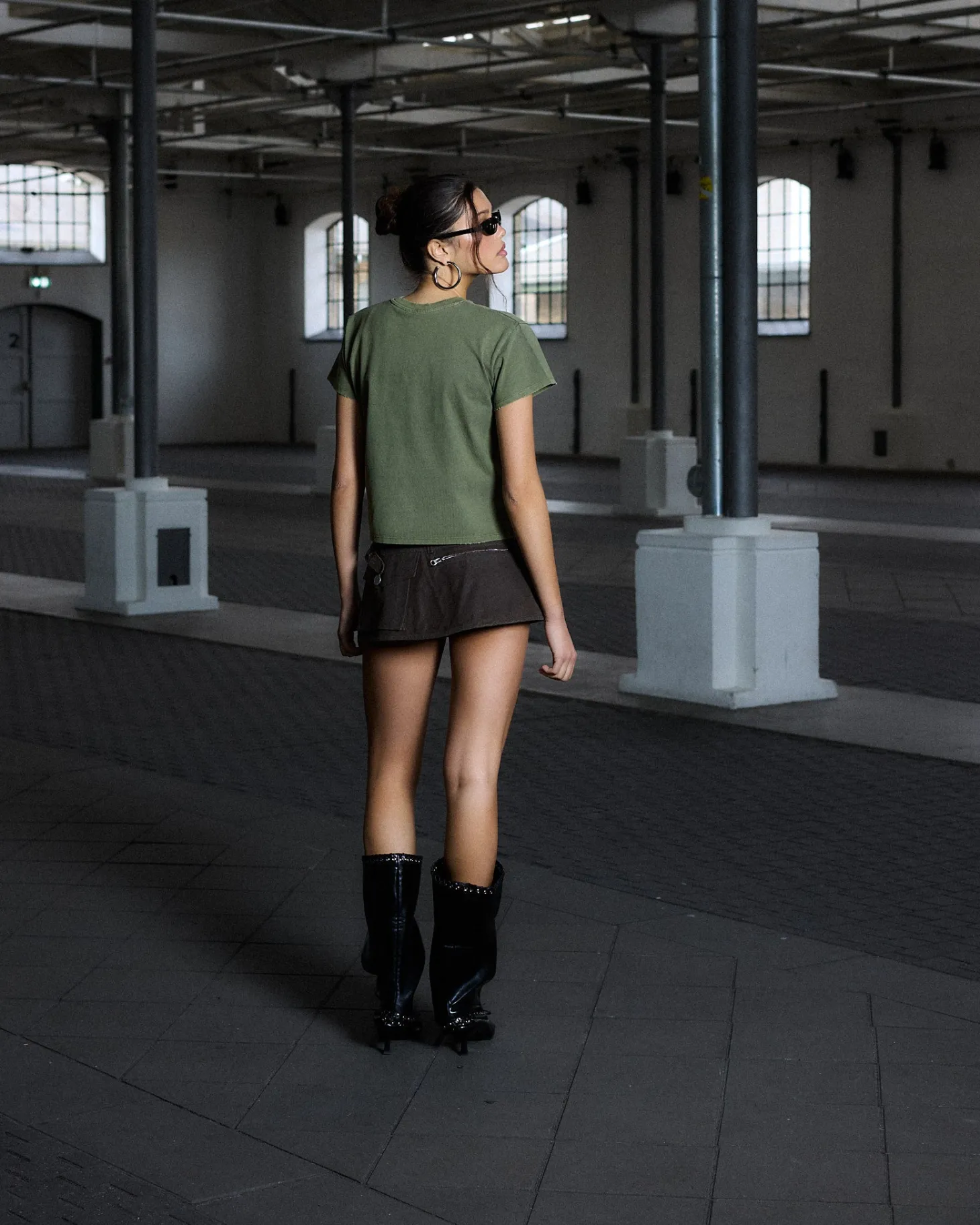 Cropped Women's Tee - Vintage Capsule - Stone Green