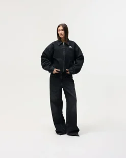 Denim Workwear Jacket, Women - Black Wash