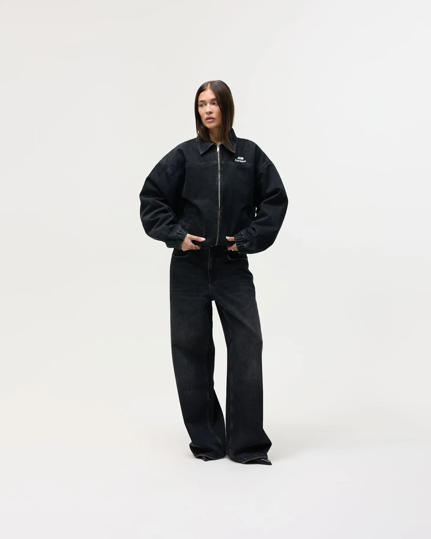 Denim Workwear Jacket, Women - Black Wash