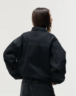 Denim Workwear Jacket, Women - Black Wash