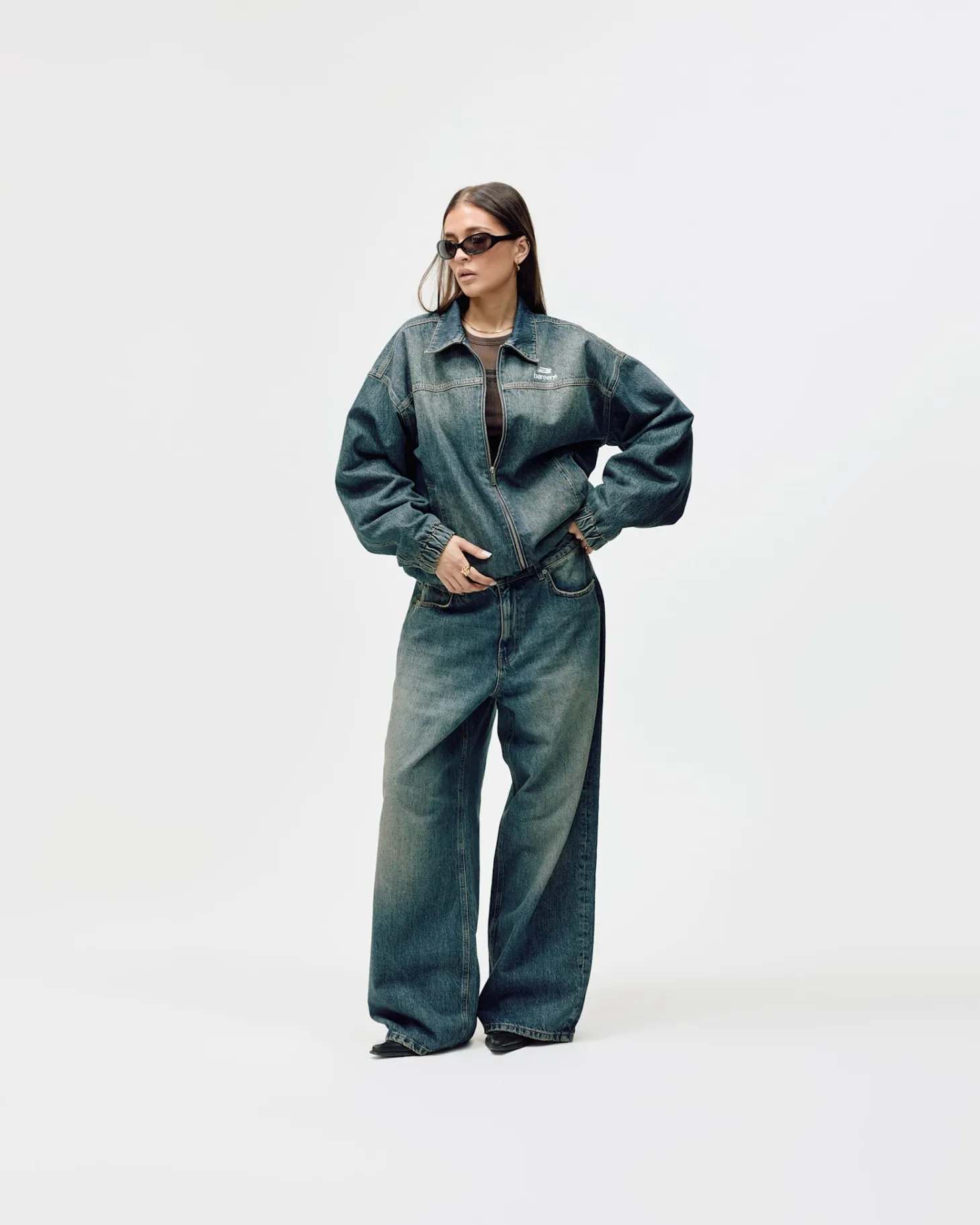 Denim Workwear Jacket, Women - Dark Blue Wash