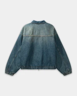 Denim Workwear Jacket, Women - Dark Blue Wash