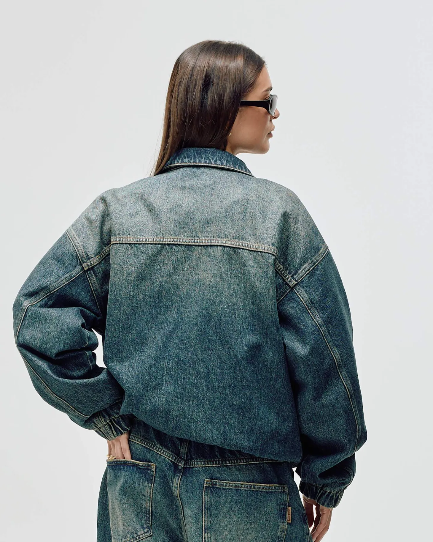 Denim Workwear Jacket, Women - Dark Blue Wash