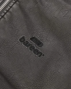 Faux Leather Bomber Jacket, Men - Vintage Black