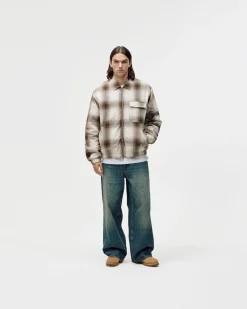 Flannel Jacket, Men - Brown Check
