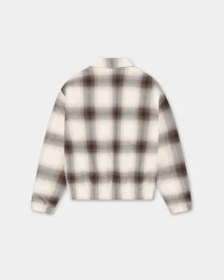 Flannel Jacket, Women - Brown Check