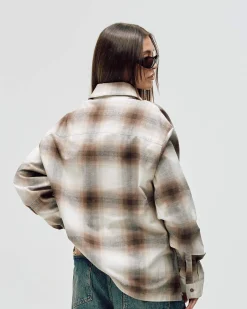 Flannel Shirt, Women - Brown Check