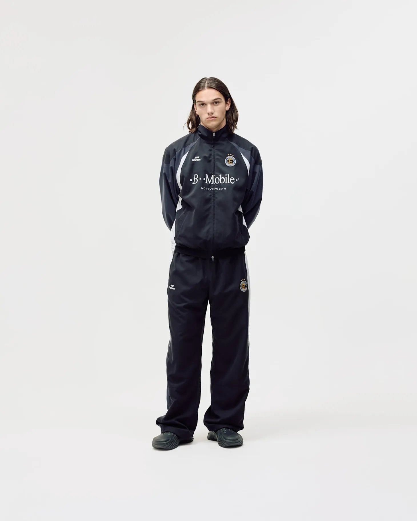 Football Track Jacket, Men - Black
