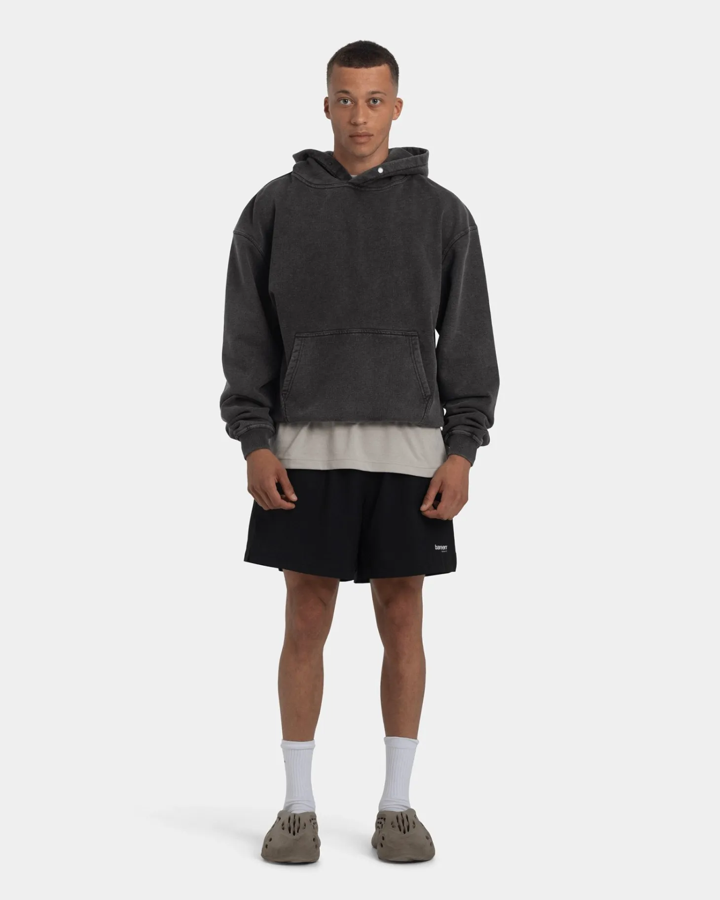 Hoodie Oversize - Acid wash - Vintage Black