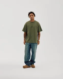 Logo Box Fit, Men - Olive Green