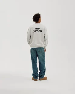 Logo Oversize Crewneck, Men - Cloudy Grey