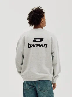 Logo Oversize Crewneck, Men - Cloudy Grey