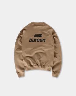 Logo Oversize Crewneck, Men - Mocha
