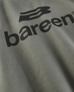 Logo Oversize Crewneck, Men - Stone Grey