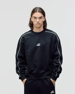 Logo Oversized Crewneck, Men - Black