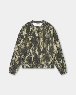 Logo Oversized Crewneck, Men - Camo