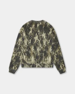 Logo Oversized Crewneck, Women - Camo