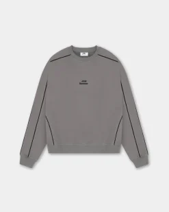 Logo Oversized Crewneck, Women - Dark Grey