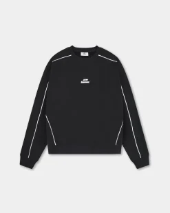 Logo Oversized Crewneck, Women - Black