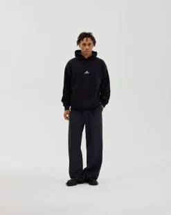 Logo Oversize Hoodie, Men - Black