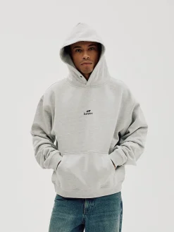 Logo Oversize Hoodie, Men - Cloudy Grey